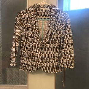 CAbi Blazer-Black and Ivory Size 4